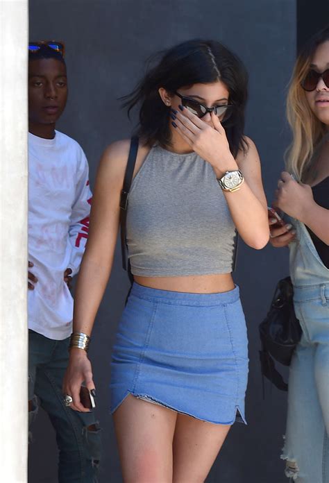 Kylie Jenner mini skirt